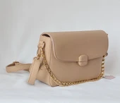 251MD152 Model Sarach Marka Nude Renk Zincir Detaylı Omuz Çantası - 3