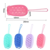Banyo Hamam Lifi Süngerli Silikon Banyo Duş Peeling Kesesi Sabun Jel Süngeri Cilt Masaj Fırçası - 5