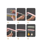 1 Adet 8 Kancalı Mutfak Banyo Dolap Askı Sütyen Kemer Kravat Eşarp Takı Elbise Çanta Askısı - 5