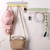 1 Adet 8 Kancalı Mutfak Banyo Dolap Askı Sütyen Kemer Kravat Eşarp Takı Elbise Çanta Askısı - 4