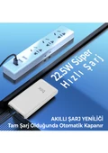 Bix BXPB11 10000MAH 20W Pd Type-C ve Usb-A Scp 22.5W Qc 3.0 18W Çift Çıkışlı LED Ekranlı Powerbank Beyaz - 2