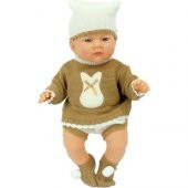Galtoys Yeni Doğmuş Kahve Bej Elbiseli Azra Bebek GLT1128-B - 1