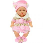 Galtoys Gerçek Yüzlü Elbiseli Azra Et Bebek Pembe Bereli GLT1127-B - 1