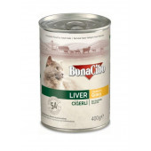 Bonacibo Soslu Ciğerli Yaş Yetişkin Konserve Kedi Maması 400 Gr. - 1