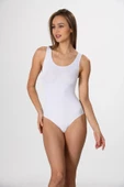 Kadın Kalın Askılı Çıtçıtlı Dikişsiz Toparlayıcı Korse Zıbın Body Korse - 3