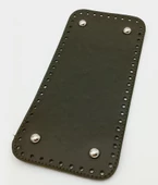 Çanta Aksesuar Suni Deri Haki Renk 25X12 cm Dikdörtgen Çanta Tabanı (Gümüş Aparatlı) - 1