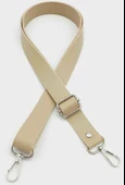 Çanta Aksesuar Suni Deri Ayarlı Çanta Sapı 120X2.4 Cm Bej Gümüş Metal - 1