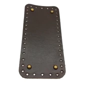 Çanta Aksesuar Gerçek Deri Koyu Kahve 25X12 cm Dikdörtgen Antik Metalli Çanta Tabanı - 1