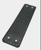 Çanta Aksesuar Suni Deri Siyah Renk 35X10 cm Dikdörtgen Çanta Tabanı (Gümüş Aparatlı) - 1