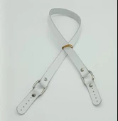 Çanta Aksesuar Beyaz Renk Kare İki Model Gerçek Deri Çanta Sapı (Gümüş Metal) - 1
