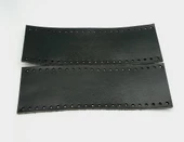 Çanta Aksesuar Siyah Gerçek Deri Tutma Sapı 18X6 Cm Simit Sap - 1