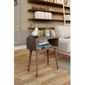 Yeni Konsept Ceviz Başucu Yan Sehpa Komodin - 3