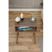 Yeni Konsept Ceviz Başucu Yan Sehpa Komodin - 4