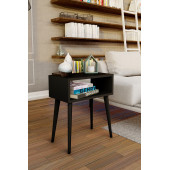 Yeni Konsept Siyah Başucu Yan Sehpa Komodin - 1