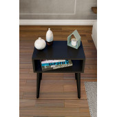 Yeni Konsept Siyah Başucu Yan Sehpa Komodin - 2