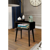 Yeni Konsept Siyah Başucu Yan Sehpa Komodin - 4