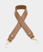 Çanta Aksesuar Suni Deri Kalın Sap 70X3,3 Cm Taba Light Gold Metalli - 1
