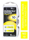 Duracell Activair İşitme Cihazı Pili 6'lı No: 10 - 1