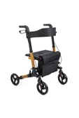 MEDİKALBİRLİK MD-9102 Altın Renk Lüx Alüminyum Rolatör Tekerlekli Yürüteç thumbnail 1