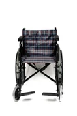 WİTRA E100 Standart Manuel Tekerlekli Sandalye Ekose Kumaş- Hasta Transfer Sandalyesi thumbnail 1