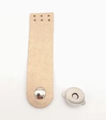 Çanta Aksesuar Gold Renk Tek Kat Suni Deri Kapak 10.5x2.5 cm Gümüş Metal - 1