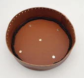 Çanta Aksesuar Taba Suni Deri 22 cm Yuvarlak Yüksek Çanta Tabanı Light Gold Metalli - 2