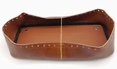 Çanta Aksesuar Taba Suni Deri 28x13 cm Yüksek Çanta Tabanı Gümüş Metalli - 1