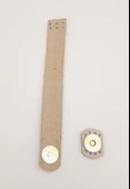 Çanta Aksesuar 18x2,3 cm Bej Gerçek Deri Düz Çanta Kapağı Light Gold Metalli - 2
