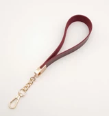 Çanta Aksesuar Bordo Tek Kat Suni Deri Zincirli Elcik Light Gold Metal - 2
