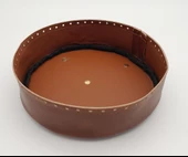 Çanta Aksesuar Taba Suni Deri 22 cm Yuvarlak Yüksek Çanta Tabanı Light Gold Metalli - 1