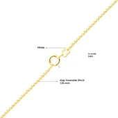 14 Ayar 45 cm Küp Altın Zincir Kolye 1,83 gr thumbnail 3