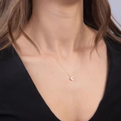 14 Ayar Altın C Harfi Kolye 1,45 gr thumbnail 3