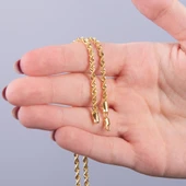 14 Ayar 50 cm Halat Altın Zincir Kolye 3,83 gr thumbnail 3