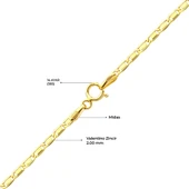 14 Ayar 45 cm Valentino Altın Zincir Kolye 1,95 gr thumbnail 3
