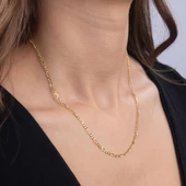 14 Ayar 45 cm Figaro Altın Zincir Kolye 1,98 gr thumbnail 2