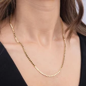 14 Ayar 50 cm Pullu Altın Zincir Kolye 4,13 gr - 4