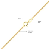14 Ayar 50 cm İnce Halat Altın Zincir Kolye 1,23 gr thumbnail 3
