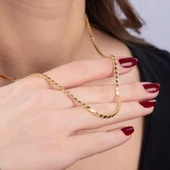 14 Ayar 50 cm Pullu Altın Zincir Kolye 4,13 gr - 2