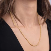 14 Ayar 50 cm Halat Altın Zincir Kolye 3,83 gr thumbnail 4