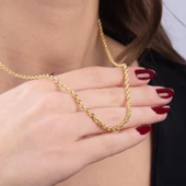 14 Ayar 50 cm Halat Altın Zincir Kolye 3,83 gr thumbnail 2