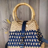 Çanta Aksesuar Gerçek Deri Foryouu Model Çanta Deri Seti Lacivert Renk Light Gold Metalli - 5