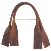 Çanta Aksesuar Gerçek Deri Kısa Pelikan Model Çanta Sapı Crazy Oil Hardal Sarı Renk thumbnail 1