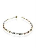 Ataç Model Dorika Üç Renkli İtalyan 14 Ayar Altın Bileklik thumbnail 2