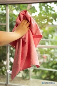 3'lü Mikrofiber Temizlik Bezi 42x70 Cm Polyamid Cam Mutfak Ayna Tv Masa Musluk Fırın Temizleme bezi - 2