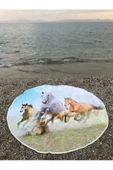 Yuvarlak Plaj, Kamp, Piknik Örtüsü Çap 150 Cm - 3
