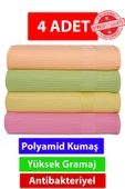 4'lü Polyamid Antibakteriyel Mikrofiber Dekoratif Cam Mutfak Temizlik Bezi 42x70 Cm - 2