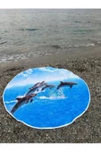 Yuvarlak Plaj, Kamp, Piknik Örtüsü Çap 150 Cm - 3