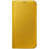 Samsung Galaxy S6 Flip Wallet (Deri Görünümlü) Orjinal Sarı EF-WG920PYEGWW - 1