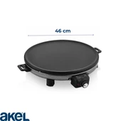 AT610 46 cm Gri Elektrikli Katmer, Bazlama, Gözleme Sacı, Termostatlı, Büyük Boy, Hızlı ve Eşit Isı Dağılımı thumbnail 2