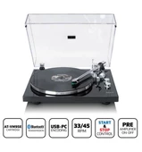 LENCO LBT-215BK - Bluetooth'lu® döner tabla ve metal döner tabla, kol ve karşı ağırlık - Özel Piyano Siyahı rengi thumbnail 3